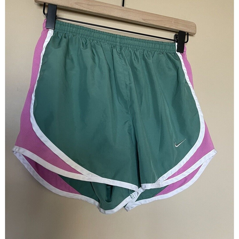Nike Tempo Running Shorts Size Small Green And Purple